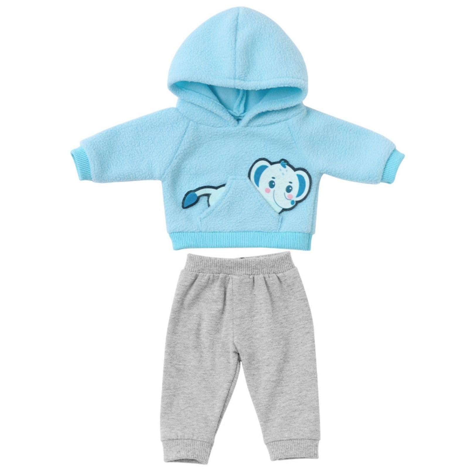 

MORYTRADE Наряд для куклы-малыша 40 см Одежда для переодевания Кукла-малыш Ленточная кукла Синее худи