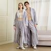Men's Plush Fleece Robe Set Bathrobe Spa Robes With Pockets Soft Winter Shawl Collar Long Sleeve Robe Warm Pants Set for Men Fluffy Homewear Sleepwear