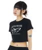 Kichieoli Butterfly Crop Tee (Black)