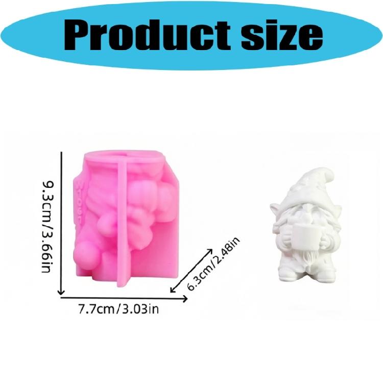 3D Dwarf Figurine Silicone Mold Food Grade Silicone For Handmade Candle Soap Chocolate Making And Gypsum Sculpture Decoration Christmas Present