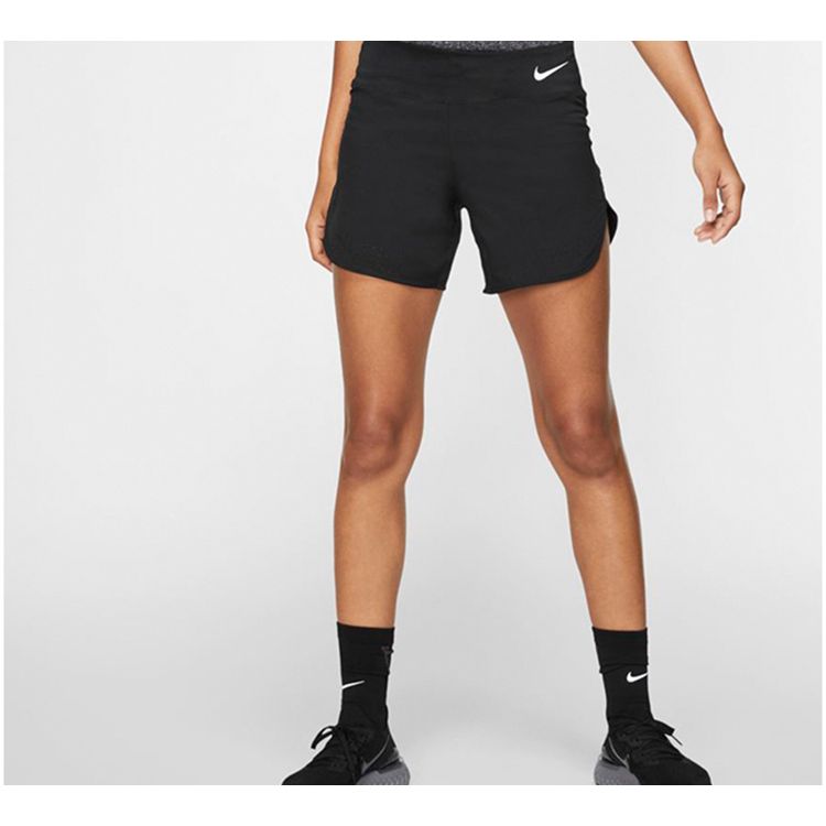 Nike Flex 5" Dri-Fit Split Hem Running Shorts Women Shorts Black AQ5419-010