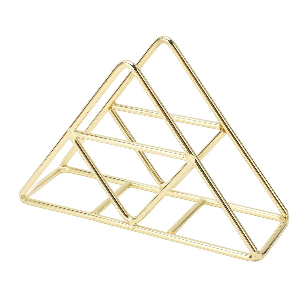 Napkin Holder Fashion Thickened Widened Triangular Freestanding Metal Wrought Iron Vertical Tissue