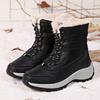 2025 Warm Thickened Mid-Calf Snow Boots with Velvet Lining, Large Size 42