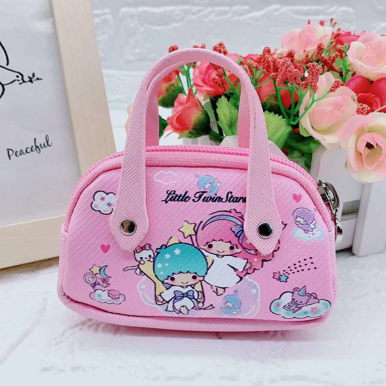 

New Anime Kawaii My Melody Kuromi Cinnamoroll Kids Cartoon Pu Coin Wallet Cute Mini Handbag Cute Storage Bag