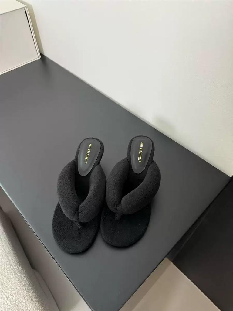 Pantofole da donna con stampa leopardata retrò a punta arrotondata e tacco inclinato, 2025 autunno, brezza serale delicata, infradito casual