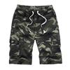 2026 Summer Cotton Mens Cargo Shorts Men Loose Multi Pocket Casual Short Pants Elastic Waist Knee Length Casual Shorts Plus Size