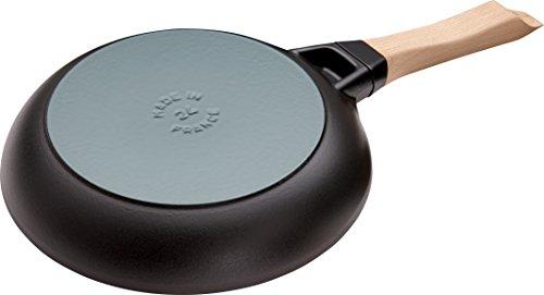 STAUB 1005022 Cast Iron Pan with Wooden Handle, Su