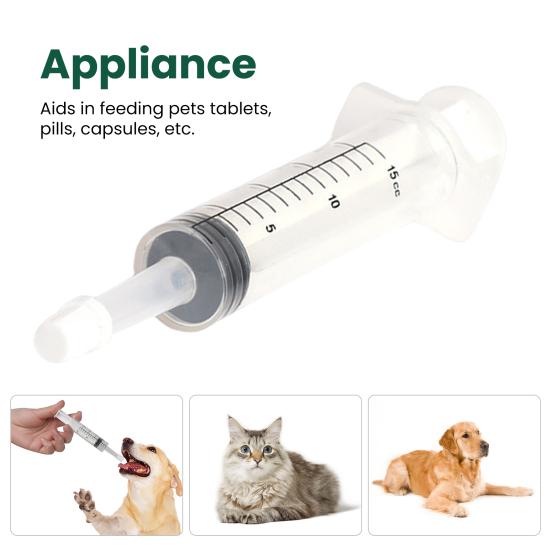 Pet Feeder Convenient Push Cylinder Style Pet Pill Feeder Scale Design Dogs Cats Milk Feeder Pet Supplies