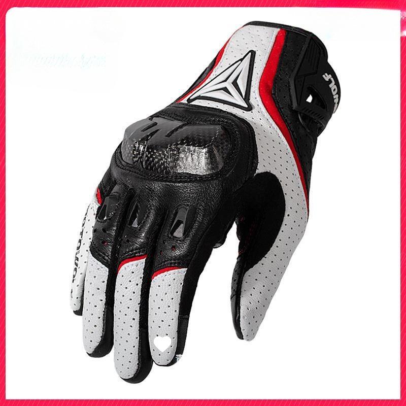 Four Seasons Carbon Fiber Motorcycle Gloves: Full-Finger, Anti-Fall, Winter Warm for Men and Women