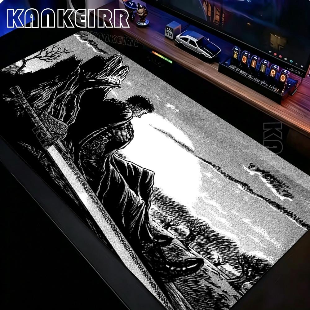 Berserk Guts Anime Mouse Pad Long Desk Pads Large Computer Office Game Table Mats Xxl Rubber Antislip Gaming Keyboard Mousepads