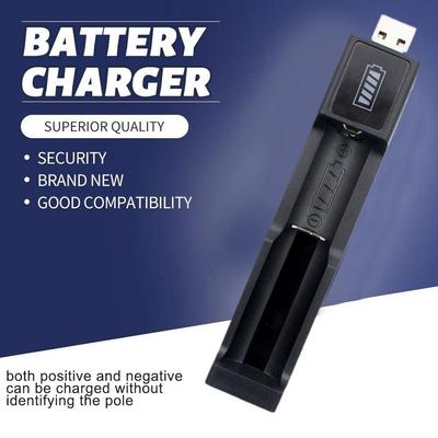 USB Direct Insertion Single 18650 Lithium Battery Fast Button Charging Push Battery Sour H3Q4