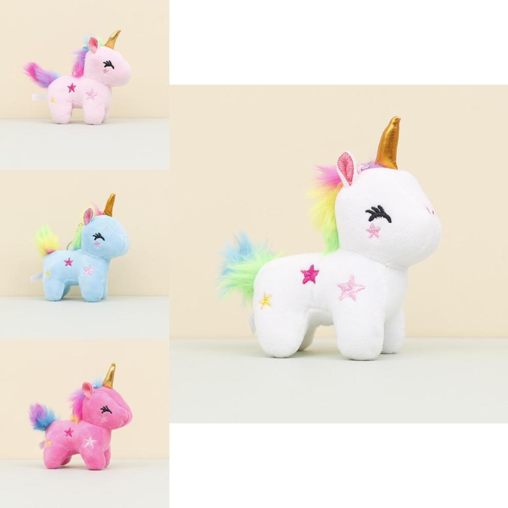 Chaveiro de Pelúcia de Unicórnio Adorável Animal de Pelúcia Fofo Lembrancinha de Casamento Charm de Bolsa
