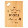 Planche À Découper / Plateau Apéro - PLANETEE - Tatoueur D'amour - Bambou - 30 X 20 X 1 Cm - Trou 24 Mm