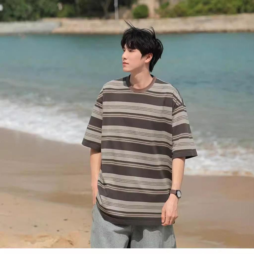 Men's Summer Korean Style Short-Sleeve T-Shirt - Trendy, Simple, Loose-Fit Hong Kong Casual Top