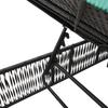 Sun Lounger with Cushions Black Poly Rattan