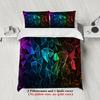 3pcs Geometric Crystal Bedding Sets 3D Printed Rainbow Pattern Duvet Cover Sets With Pillowcases No Filling Cool Visual For Teen