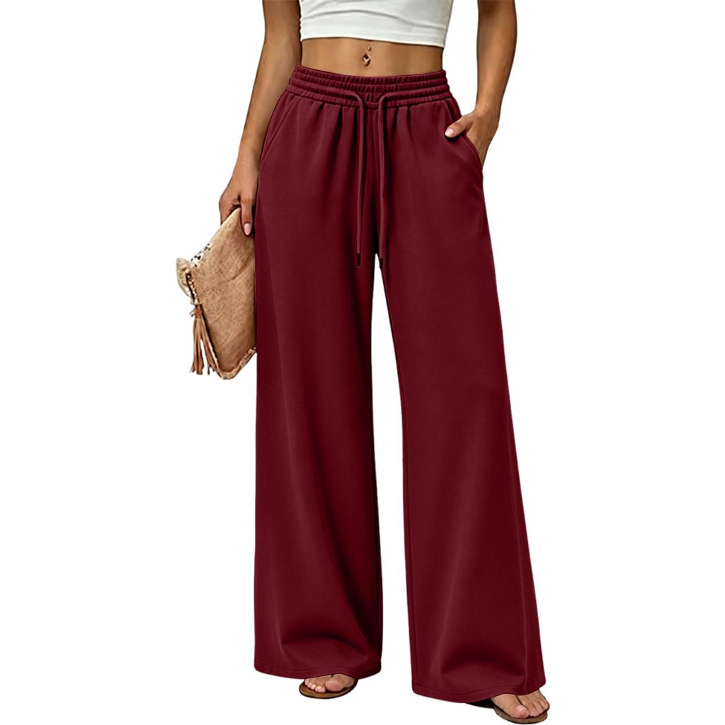 Women's Color Wide Leg Sweatpants Casual Versatile Joggers for Everyday Wear