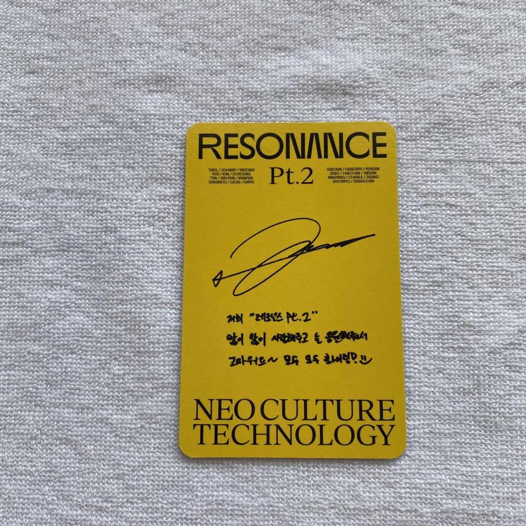 [USED] NCT 127 Irichil Jungwoo Resonance Trading Card