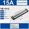 1Pcs Dual Row Barrier Screw Terminal Block Wire Connector 15A 600V For Tb Series 3 4 5 6 8 10 12 15 Positions Ways