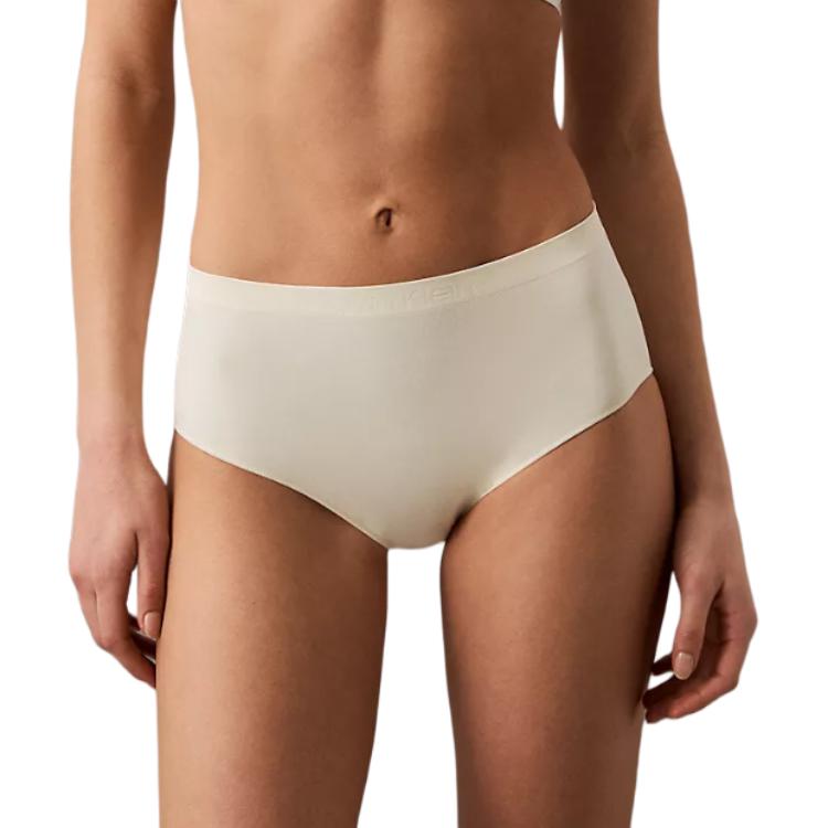 Calvin Klein High-Waisted Triangle Soft Solid Color Underwear Women underwear Light-Yellow QD5160-101 M