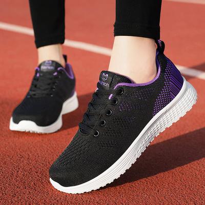 Modne Wiosenno-Letnie Damskie Buty do Biegania Siateczkowe Buty Casual Oddychające Damskie Buty Casual Płaskie Trenerki Zapatillas Mujer