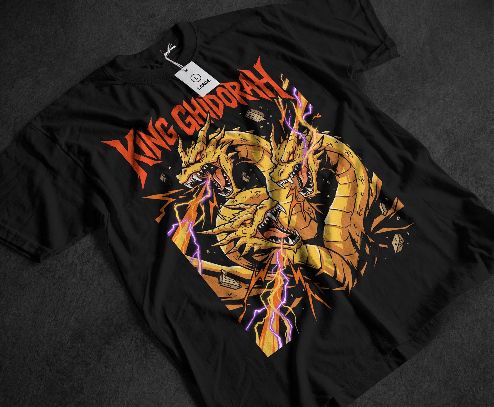 Kaiju Manga Shirt, Godzilla, Japan Retro 80s, Monsterverse, Ghidorah, Mothra, King of Monsters, Film Fan Gift for Teen, Cinema, Vintage 100