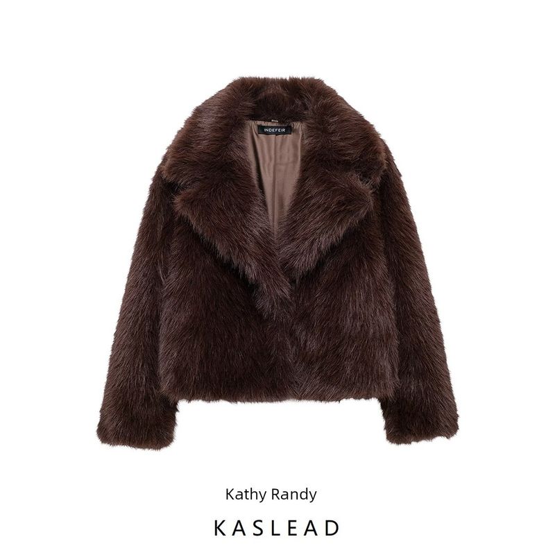 Kaslead New Arrival Women's Clothing Fashion Style Fashion Artificial Fur Effect Jacket Outwear 5320872