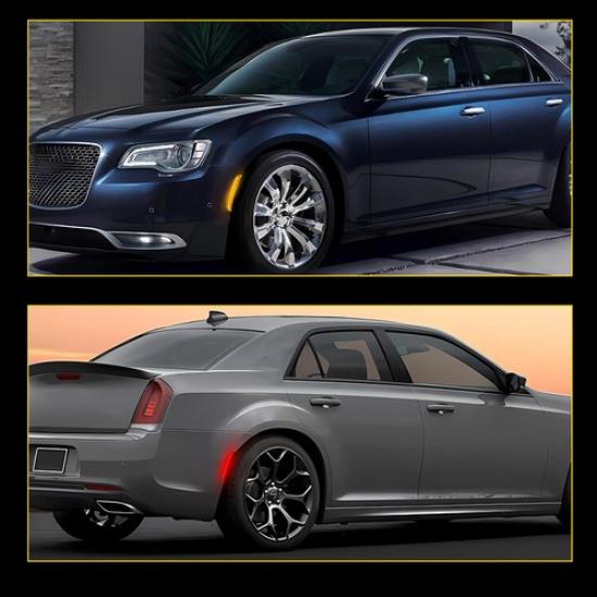 4X Red+Amber LED Light Strip Rear Side Marker Lights For 2015-23 Chrysler 300 EA