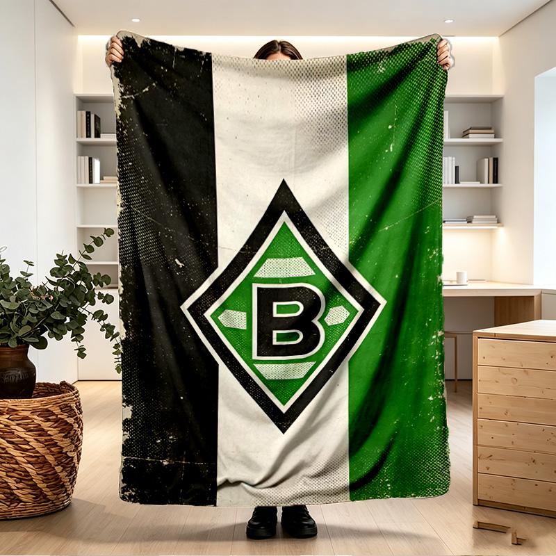 Borussia Mönchengladbach Print Decke - Weich & Bequem, für Schlafzimmer, Reisen, Sofa, Heimdekoration - Geburtstags-Weihnachtsgeschenk für Freund