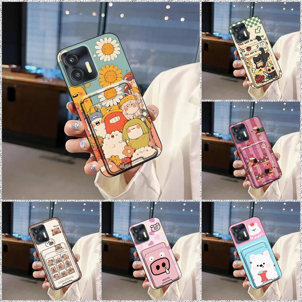 Card slot Anti-dust Phone Case For Oukitel C35/C36 Dirt-resistant TPU Cute Full wrap protective Soft case Shockproof