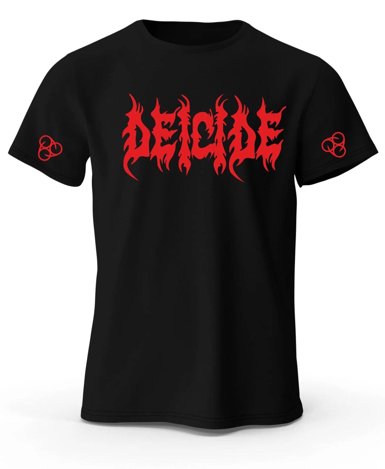 

DEICIDE DEATH METAL GERMAN BAND MUSIC T-SHIRT Black Strap Custom Summer Personalized Loose Cotton Couple 3XL