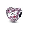 Copper Plated 925 Silver Family Friendship Series Love Beads Pendant Diy Beads Bracelet Necklace