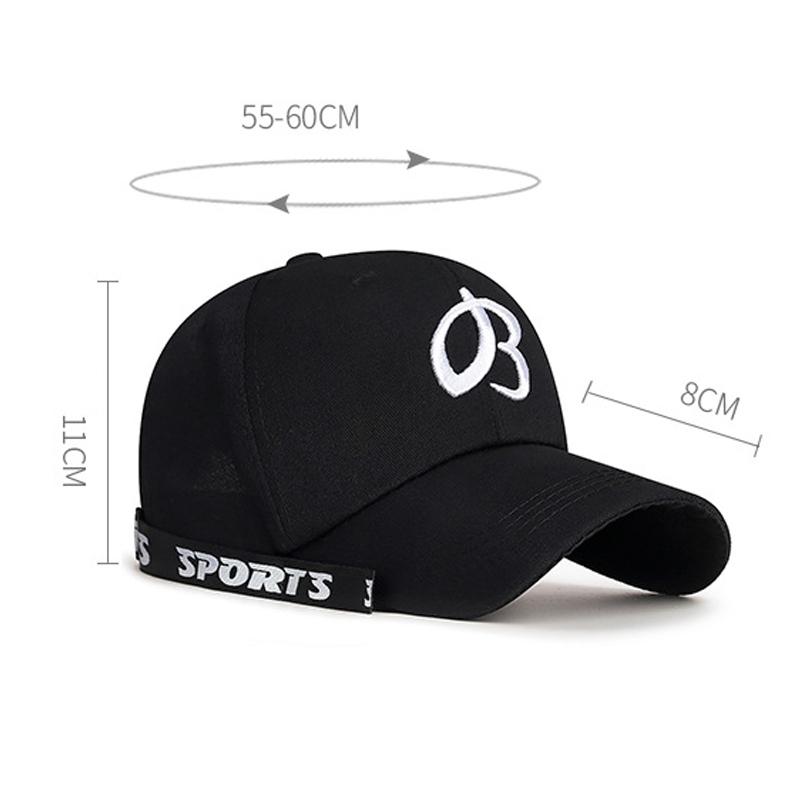 Spring Summer Letters Embroidered Ribbon Cap Young Men Women Couple Baseball Cap Sun Visor Hats Fishing Hat Peak Cap