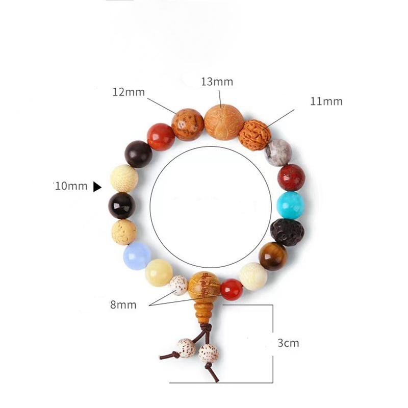 Tobo Bodhi Beads Play 18 semințe Tobo Hand String Vajra Bodhi Agate Brățară