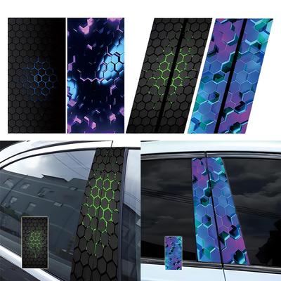 Für Honeycomb Auto B-Säule Wasserdichter Aufkleber DIY Türsäulenaufkleber