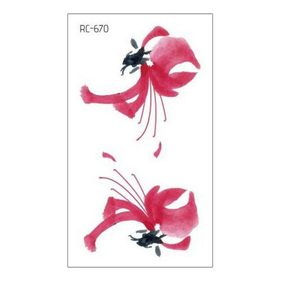 Waterproof Long-lasting Cute Peacock Feather Temporary Tattoo Stickers for Women