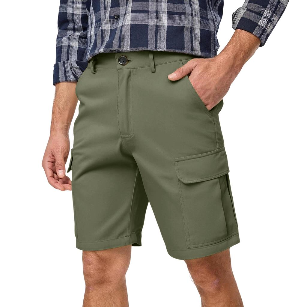 Men's Casual Sportswear -color Cargo Pants, Men's Multi-pocket Shorts