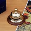 12.7 Cm Brass Elegant Hotel Bell Floral Ornament Bell Table Bell Art Deco Style Bell  Office Gift Idea Reception Bell