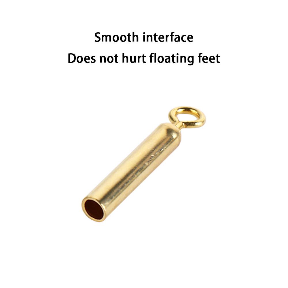 10 Pcs 360 Degree Roating Coppper Fishing Float Holders Copper Fishing Line Fixed Tube  Fishing Race