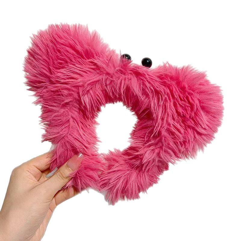 Funny Plush Cartoon Headband Cute Girl Heart Ugly Cute Face Headband Grotesque Fried Hair Ugly Doll Fluffy Hair Accessories