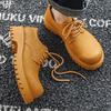 Thick Sole Casual Genuine Leather Dress Shoes Men Platform Heighten Japan Harajuku Korean Streetwear Fashion Shoes for Men White