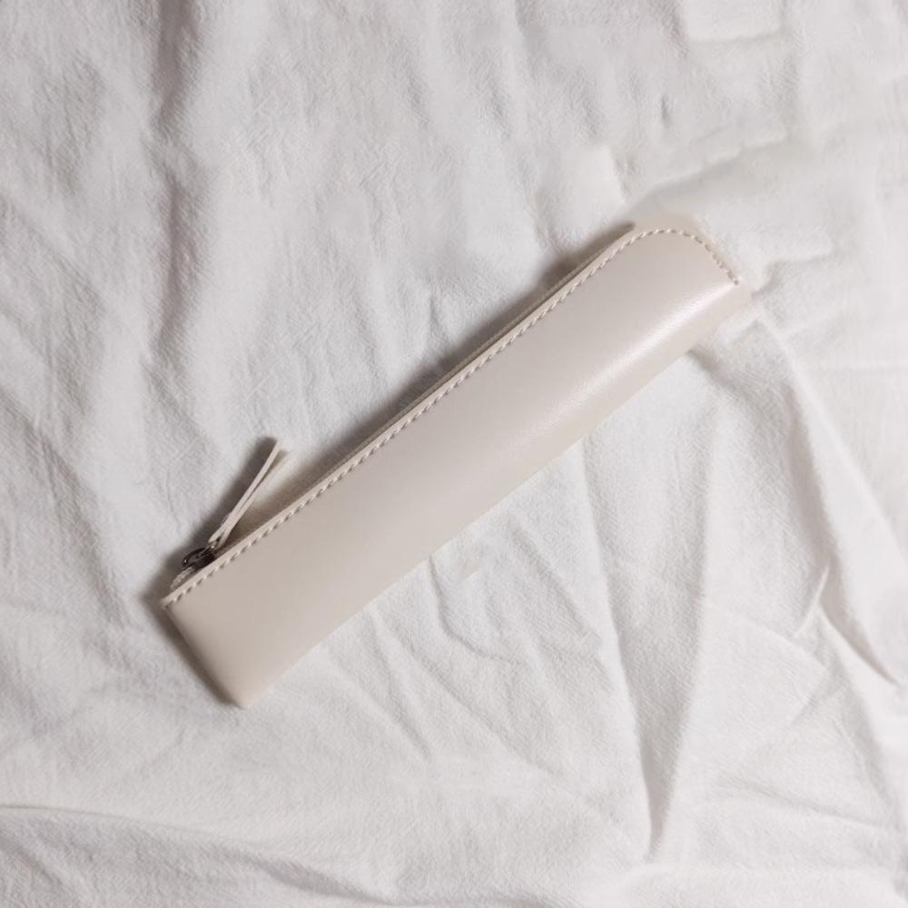 

Мягкий тонкий пенал на молнии сумка для хранения ручек винтажные пеналы для детей школьные принадлежности бежевый