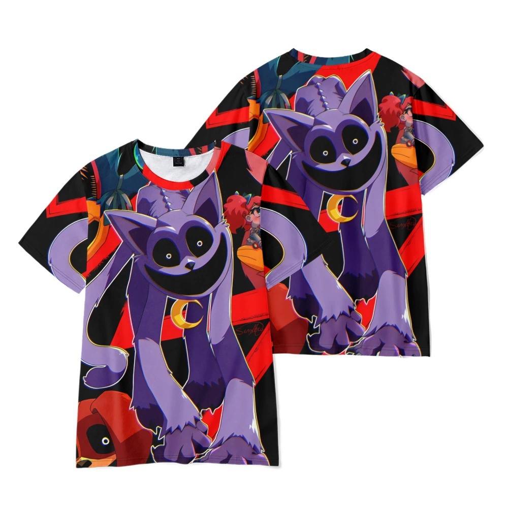 Smiling Critters Shirts Round Neck Short Sleeve Funny Clothes Smiling Critters Cartoon Printed Unisex T-Shirt XS