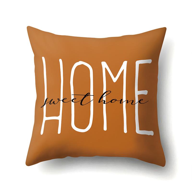 Thanksgiving Pillowcase Blessing Maple Leaf Pumpkin Sofa Cushion Cover Office Home Living Room Pillowcase