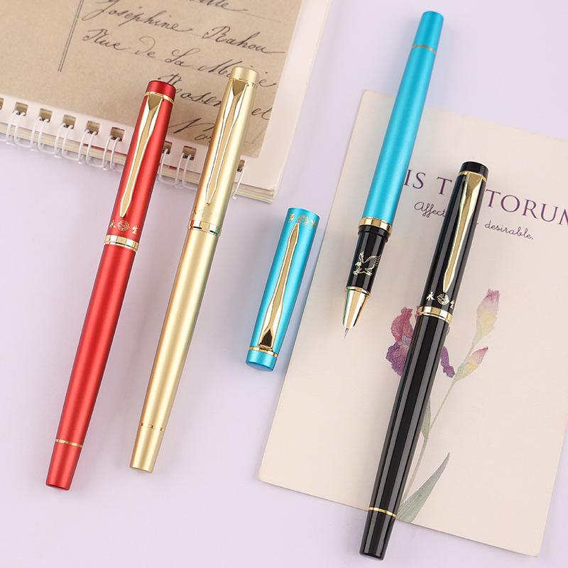 Handmade Curved Tip Calligraphy Fountain Pen for Students and Adults - Perfect for Writing and Character Practice