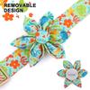 Custom Nylon Dog Collar Personalized Dog Collars Printed Pet Puppy Collars With Flower Adjustable Necklace For Small Large Dogs
