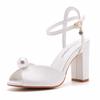 Damen Pumps Sexy Hochzeits-Absatzsandalen Schnallenriemen PU 9 CM Blockabsatz Modisch und Minimalistisch Kombiniert mit Kleid Damenschuhe