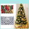 Festive Christmas Tree Decorations Set Of 100 With Decorative Star Topper And Hollow Plastic Baubles