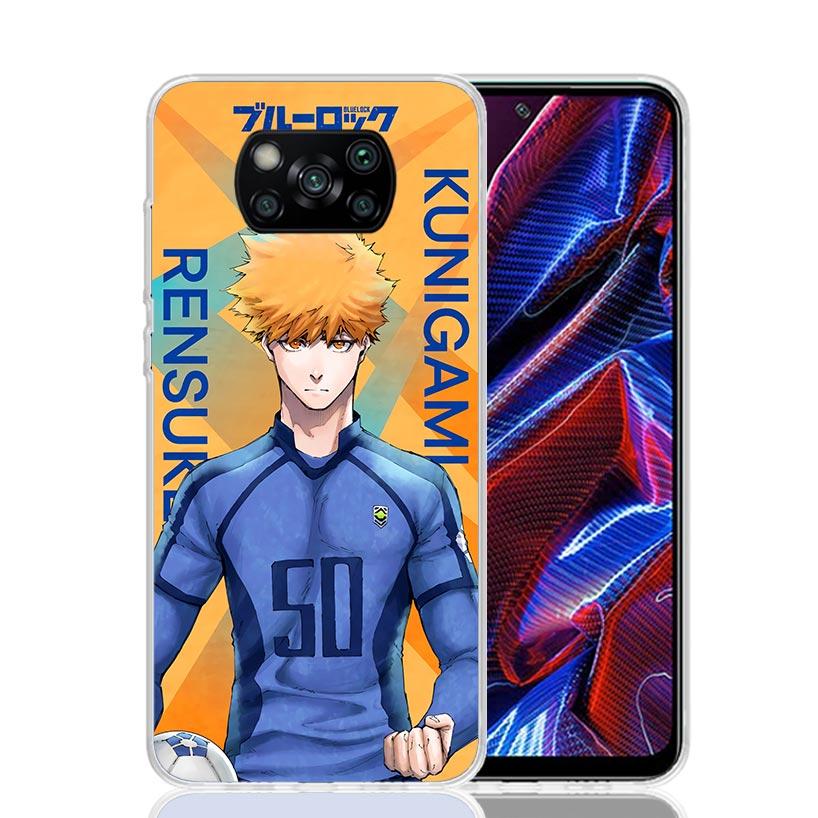 Hot Anime Blue Lock Phone Case For Xiaomi Poco X7 X6 X5 Pro F7 Ultra Redmi 15C 15 13 13C 12 12C 10 10A 10C 9 9A 9C 9T Cover Poco
