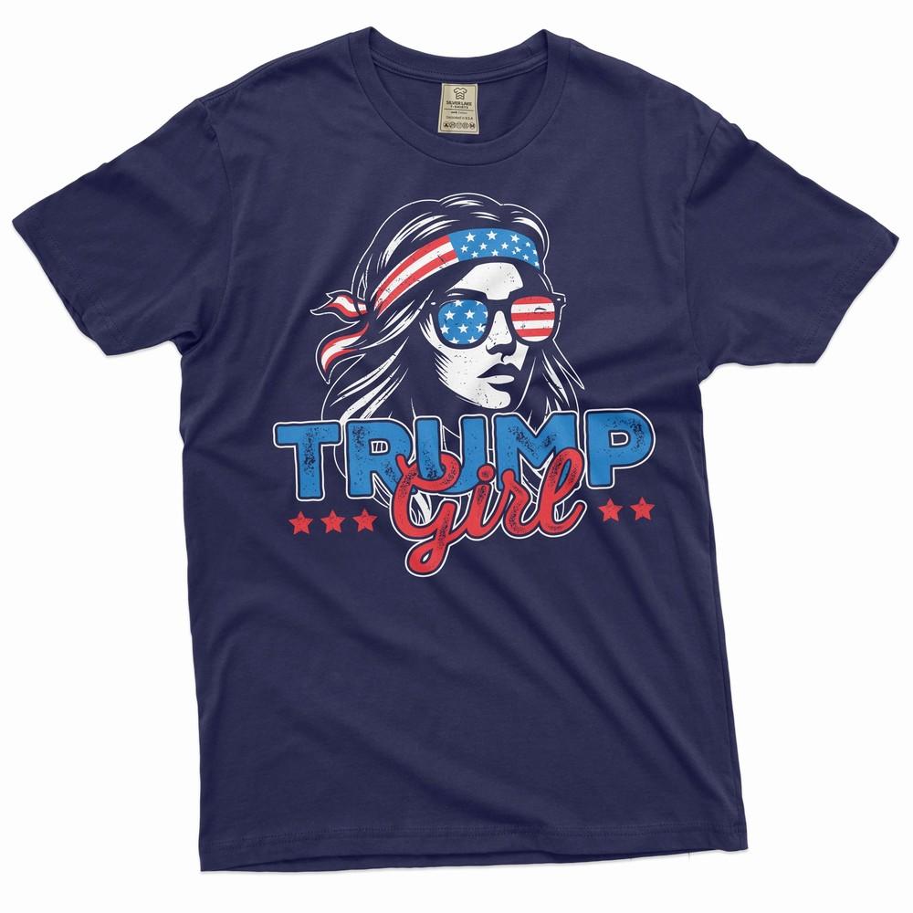 Women's Trump Girl Shirt Donald Trump Ladies Shirt Gift Election 2024 Shirt